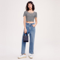 乐町露背T恤女23夏纯欲风短袖C2DAD2202