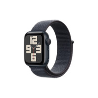 苹果 Apple Watch SE 2024款智能手表40毫米午夜色铝金属表壳浓墨色回环式运动表带MXF03CH/B