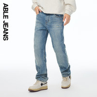 ABLE JEANS【直筒裤】春夏款通勤水洗复古牛仔裤男士长裤801644 复古天缥蓝 34 /34