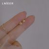 Lnieer 925纯银耳钉 几何方形迷你耳骨钉