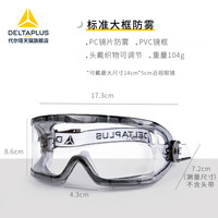 代尔塔 DELTAPLUS 101104 防沙风透明护目镜