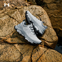 安德玛户外越野跑鞋防滑耐磨透气轻便徒步运动登山鞋男女同款 黑灰白-男款 44