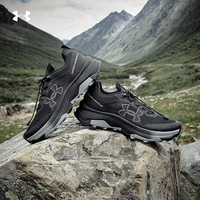 安德玛户外越野跑鞋防滑耐磨透气轻便徒步运动登山鞋男女同款 漫暮黑-男款 43