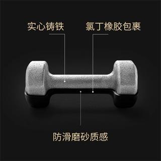 阿迪达斯 adidas哑铃家用器材包胶六角哑铃练臂肌包胶男士哑铃单只装1kg