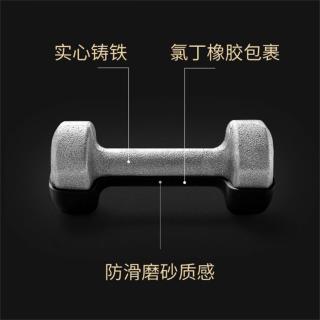阿迪达斯 adidas哑铃家用器材包胶六角哑铃练臂肌包胶男士哑铃单只装1kg