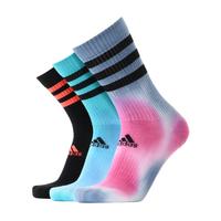 阿迪达斯 adidas夏季男女同款舒适耐磨足球运动休闲短筒袜三双装