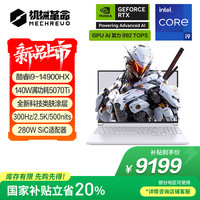 机械革命 极光X Pro 16英寸 酷睿i9HX 游戏本笔记本电脑(i9-14900HX 32G 1T RTX5070Ti 2.5K屏 300Hz 白)