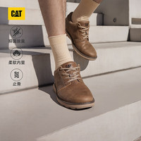 CAT 卡特休闲皮鞋男鞋24春男士商务风户外牛皮低帮鞋OLY2.0 浅褐 40