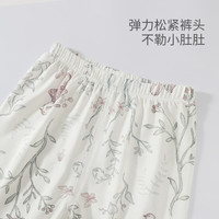 巴厘小猪儿童睡衣女童夏季ins风衣服薄款男童七分袖套装莫代尔宝宝家居服 浅风栖林 100