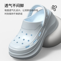 朴西外穿洞洞鞋厚底夏天女士eva防滑耐磨踩屎感2025年洞洞鞋 海盐蓝【焦糖下午茶】 35