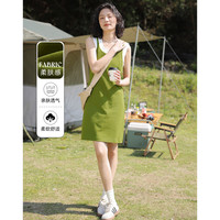 德玛纳 dme【撞色U领】夏款修身时尚打底无袖连衣裙