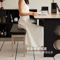 餐桌长条凳设计师实木高级真皮家用餐厅软包餐椅卧室床尾凳床边凳
