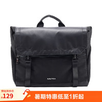 NAUTICA 背包经典通勤商务翻盖单肩手提包10300102 黑色