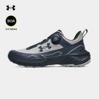 安德玛野外徒步鞋男女同款跑鞋户外鞋运动防滑免系带缓震耐磨 浅灰白 37.5