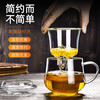 茶杯茶水分离杯泡茶玻璃杯水杯男办公室带把手女花茶过滤茶道杯子