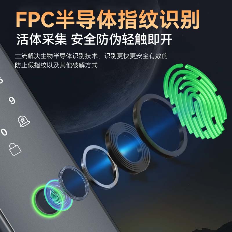 双声 14 3D人脸识别视频通话智能门锁