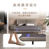 Sealy/丝涟 悬浮设计 双人床架 灯带 驭梦灯带款(可可色) 床垫需 1500 x 2000