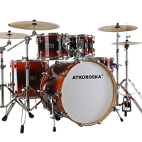克罗恩顿（ATKOROSKA）烤漆版架子鼓成人专业演出演奏级爵士鼓儿童初学者考级消音垫 【烤漆版】五鼓四镲