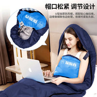 探险者睡袋户外便携成人加厚保暖连帽睡袋四季午休垫露营防寒隔脏睡袋 4.6kg双人连帽中空棉睡袋