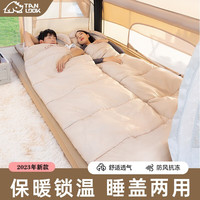 探露睡袋户外成人加厚睡袋防寒冬季露营睡袋秋冬款过夜便携式
