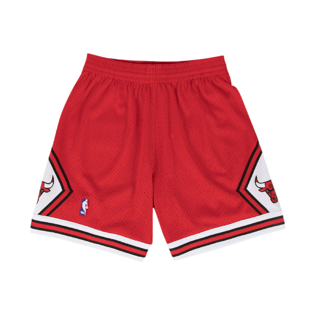 Mitchell&Ness MITCHELL & NE复古球裤 W球迷版 NBA公牛队篮球裤子97赛季 MN男网眼运动短裤