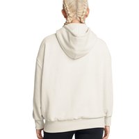 安德玛（UNDERARMOUR） Icon女子高克重棉织宽松连帽运动休闲卫衣1386494 峰顶白110 2XL