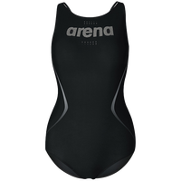 阿瑞娜（arena）连体三角泳衣女士经典版型无袖露背修身显瘦专业训练游泳装备 黑色【细肩带设计】 M (34) 身高165/体重48-55kg