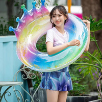 游泳圈成人女加厚超大胖子充气救生圈儿童火烈鸟大人浮圈坐圈