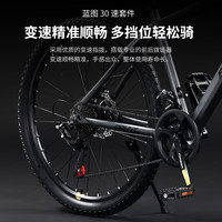 永久山地自行车成人中超轻铝合金变速单车赛车26寸24寸公路车男女 雾凇灰【超轻铝合金】辐条轮 26寸30速【适合:160-180CM】