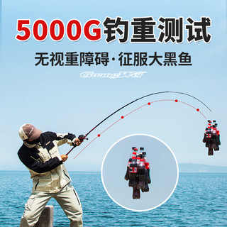 光威波匠攻H调路亚竿超硬打黑鲈鱼路亚竿枪柄水滴轮直柄纺车轮路亚竿 直柄2.1米