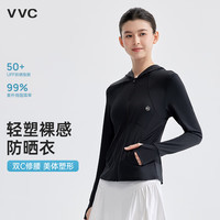 VVC 轻薄透气修身显瘦 曜石黑 M 女士防晒衣