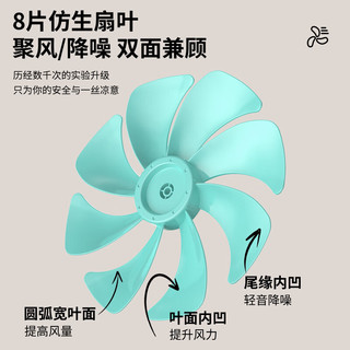 美菱（MeiLing）电风扇/落地扇/平面扇家用立式摇头交流定频电扇节能省电/8叶落地式大风量台立地三用MPF-DL29456