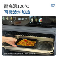 厨美顿一次性餐盒方形家用饭盒野餐外卖食品级加厚带盖长方形塑料打包盒 方形黑色1000型*100套