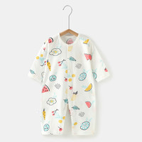 瑄妮薇儿空调服夏季薄款连体衣服新生宝宝夏装爬服哈衣夏天睡衣千 卡通圆圈 66cm