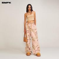  SMFK 复古 女士工装裤