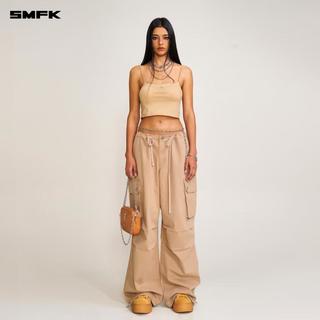 SMFK十字经典复古伞兵裤迷彩工装裤女美式阔腿裤PW004S/DK/CF/SCF/KSN 沙漠色 M