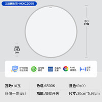 松下 Panasonic 吸顶灯卧室阳台书房灯RA90高显色18瓦IP40快装灯HHXC2099