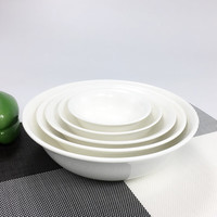 挽醉风纯白色陶瓷斗笠碗翅碗扣肉碗米饭碗盛菜碗汤碗面碗汤粉碗早餐粥碗 3.8英寸贡碗(直径9.5cm)