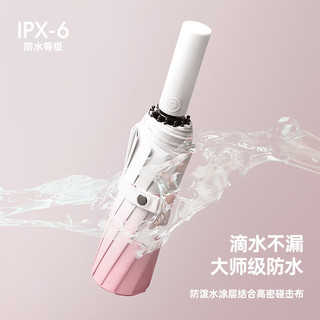 筏芯【德国品质】防晒伞高颜值渐变女生太阳伞紫外线全自动晴雨伞遮阳 【渐变白桃粉】全自动36骨抗风