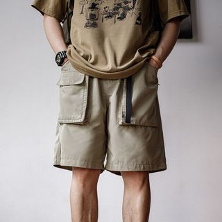 马登 MADEN工装 山系户外多口袋直筒短裤宽松机能速干快脱休闲裤子男夏