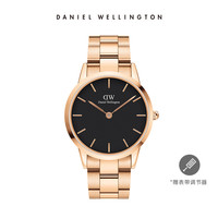 Daniel Wellington 丹尼尔惠灵顿 ICONIC系列 男士石英表 Iconic Link 40 玫瑰金黑盘 40mm