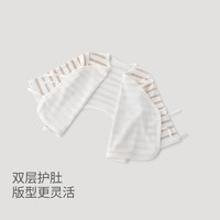 巴厘小猪新生儿半背衣夏季薄款莫代尔睡衣产房初生儿和尚服儿夏天宝宝上衣 好事花生+条纹好事花生 【两 1条