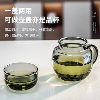 跨户外旅行杯茶水分离茶杯家用玻璃杯迷你墩墩杯办公室花茶杯恒温 【400ml】敦敦壶【烟灰色】