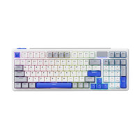 雷柏 V700DIY98无线有线蓝牙三模gasket客制化热插拔机械键盘 蓝白灰