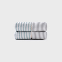 無印良品 MUJI棉泡泡纱 薄被 被子春季被 蓝色×灰色条纹 加大双人用 220*240cm