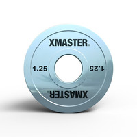 XMASTER 力量举杠铃片钢片力量片纯钢电镀片镍铬防锈深蹲硬拉 1.25KG一对