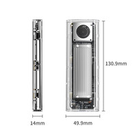 奥睿科 USB4硬盘盒 兼容雷电3/4 M.2 NVMe SSD