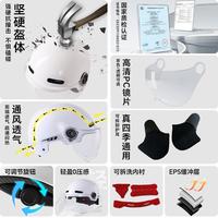 绿源电动车头盔A类男女通用夏季半盔自行电瓶车骑行摩托车帽