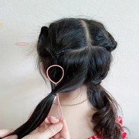 萌客朵儿童发拉发针盘发掏发工具宝宝拉头发穿发器头饰小女孩 盘发四件套(颜色)