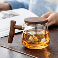 常生源 陶瓷个人杯 仿宋汝窑 开片 泡茶杯主人杯 办公室 过滤杯 带盖  臻诚手把杯